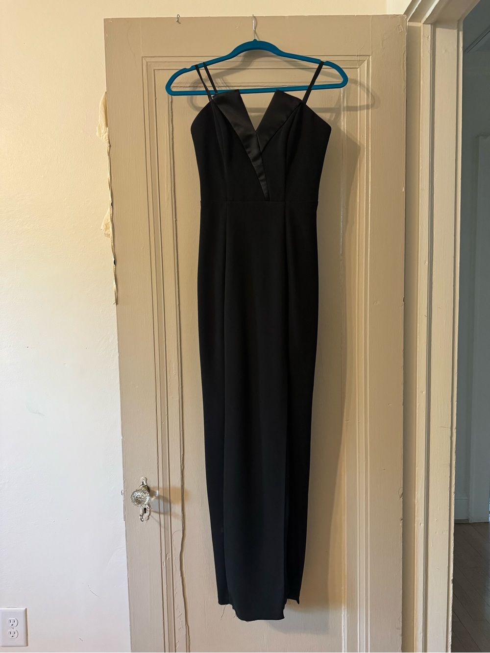 Strapless Tuxedo style full length dress